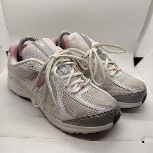 New Balance 496 Women's Walking Shoes Mesh White/Pink Sneakers Size 8.5 D